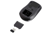 AmazonBasics Wireless Computer Mouse with USB Nano Receiver - Black