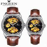 FNGEEN Fully Self Winding Automatic Watch for Men and Women Pair Watches Fashion Luxury Sports Mechanical Watches Couple Hours