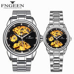 FNGEEN Fully Self Winding Automatic Watch for Men and Women Pair Watches Fashion Luxury Sports Mechanical Watches Couple Hours