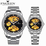 FNGEEN Fully Self Winding Automatic Watch for Men and Women Pair Watches Fashion Luxury Sports Mechanical Watches Couple Hours