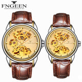 FNGEEN Fully Self Winding Automatic Watch for Men and Women Pair Watches Fashion Luxury Sports Mechanical Watches Couple Hours