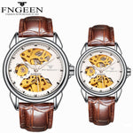 FNGEEN Fully Self Winding Automatic Watch for Men and Women Pair Watches Fashion Luxury Sports Mechanical Watches Couple Hours