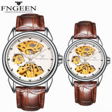 FNGEEN Fully Self Winding Automatic Watch for Men and Women Pair Watches Fashion Luxury Sports Mechanical Watches Couple Hours