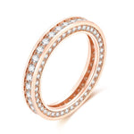 Tigrade Women 925 Sterling Silver Ring Cubic Zirconia For Female Wedding Engagement Band Girls Ring Anillo Plata Mujer Bague