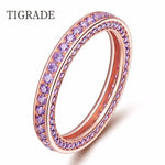 Tigrade Women 925 Sterling Silver Ring Cubic Zirconia For Female Wedding Engagement Band Girls Ring Anillo Plata Mujer Bague