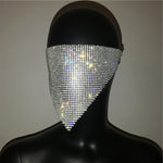 2020 NEW Crystal Masquerade Mask Women Party Jewelry Accessories Fishing Net Metal Rhinestone Sequined Face Mask