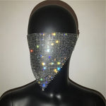2020 NEW Crystal Masquerade Mask Women Party Jewelry Accessories Fishing Net Metal Rhinestone Sequined Face Mask
