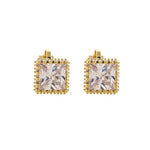 YMYW Korean Delicate Shiny Cubic Zirconia Ear Clip Temperament Square No Piercing Ear Cuffs for Non Pierced Ears for Women New