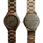 Z1800-2 To My Son-Engraved Wooden Watch 2019 Hot Selling Luxury Men's Sandalwood Military Birthday Graduation Gifts From Family