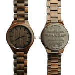 Z1800-2 To My Son-Engraved Wooden Watch 2019 Hot Selling Luxury Men's Sandalwood Military Birthday Graduation Gifts From Family